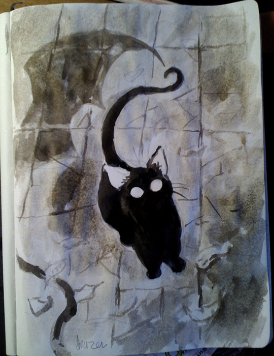 The Happy Undertaker Black Cat Ghost