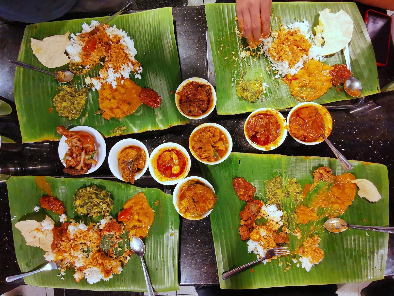 Gandhi Restaurant. Traditional Indian Banana Leaf Joint Serve Dishes
